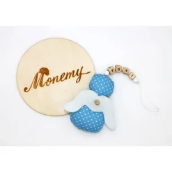 Schutzengel / Glücksbringer hellblau mit Namen personalisiert / Schutzengel Taufe / Engel aus Stoff / Geschenk Geburt