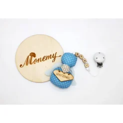 Schutzengel / Glücksbringer hellblau mit Namen personalisiert / Schutzengel Taufe / Engel aus Stoff / Geschenk Geburt