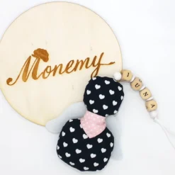 Schutzengel / Glücksbringer dunkelblau Herz mit Namen