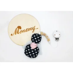 Schutzengel / Glücksbringer dunkelblau Herz mit Namen