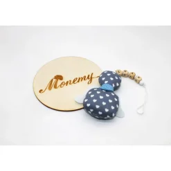 Schutzengel / Glücksbringer grau Herz mit Namen