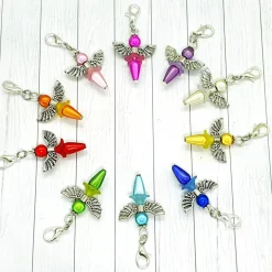 Schutzengel Ballerina Anhänger silberfarben/türkis – Glücksbringer & Geschenk