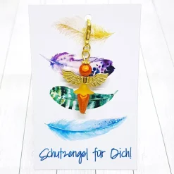 Schutzengel Ballerina goldfarben orange – Glücksbringer & Geschenkidee