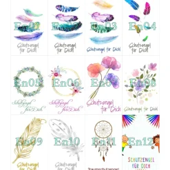 Schutzengel Ballerina silberfarben lila – Glücksbringer & Geschenk mit Schmuckkärtchen