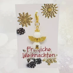 Schutzengel Glasperlen gold 