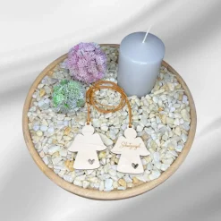 Schutzengel Holzanhänger aus Birkensperrholz – zur Taufe, Kommunion oder Konfirmation