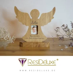 Schutzengel MARIA Engel Holz Personalisiert Gravur Geschenk Geburt Taufe Kommunion Firmung Glücksbringer