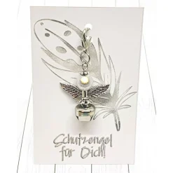 Schutzengel mit Glöckchen – Gold oder Silber, Glücksbringer & Geschenkidee