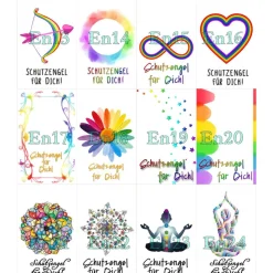 Schutzengel Regenbogen Silber – LGBTQ Regenbogenengel mit silbernen Flügeln & Karabiner