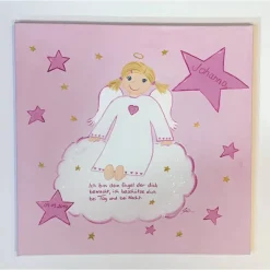 Schutzengelbild Schutzengel Bild Mädchen zur Taufe Geburt