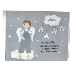 Schutzengelbild Schutzengel Bild für Jungen zur Taufe Geburt