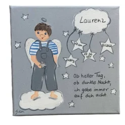 Schutzengelbild Schutzengel Bild für Jungen zur Taufe Geburt