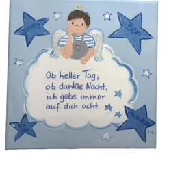 Schutzengelbild Schutzengel Bild  Junge zur Taufe Geburt