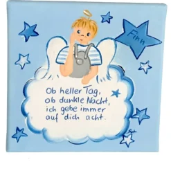 Schutzengelbild Schutzengel Bild  Junge zur Taufe Geburt