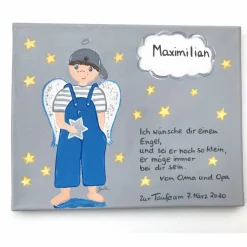 Schutzengelbild Schutzengel Bild  Junge zur Taufe Geburt