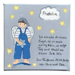 Schutzengelbild Schutzengel Bild  Junge zur Taufe Geburt