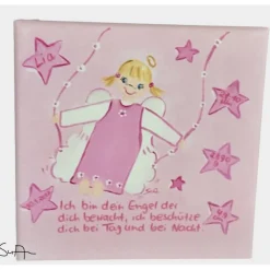 Schutzengelbild Schutzengel Bild Mädchen zur Taufe Geburt