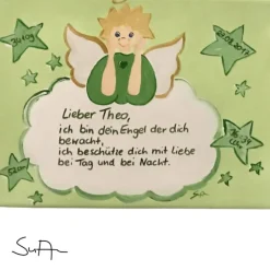 Schutzengelbild Schutzengel Bild für Jungen zur Taufe Geburt