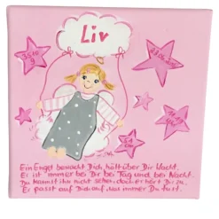 Schutzengelbild Schutzengel Bild für Mädchen zur Taufe Geburt