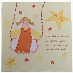 Schutzengelbild Schutzengel Bild für Mädchen zur Taufe Geburt
