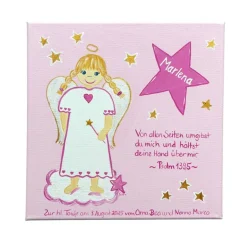 Schutzengelbild Schutzengel Bild für Mädchen zur Taufe Geburt