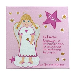 Schutzengelbild Schutzengel Bild für Mädchen zur Taufe Geburt