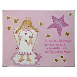 Schutzengelbild Schutzengel Bild für Mädchen zur Taufe Geburt