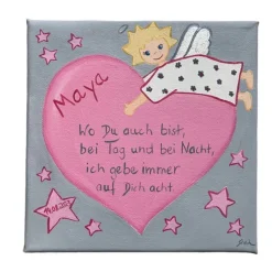 Schutzengelbild Schutzengel Bild Mädchen zur Taufe Geburt