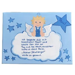 Schutzengelbild Schutzengel Bild für Jungen zur Taufe Geburt