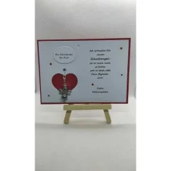 Schutzengelkarte, Karte mit abnehmbaren Schutzengel, Zum Geburtstag