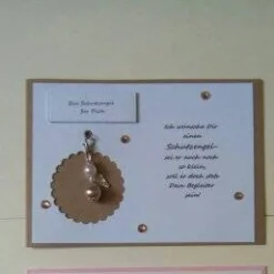 Schutzengelkarte, Karte mit abnehmbaren Schutzengel, Zum Geburtstag