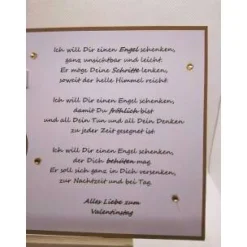 Schutzengelkarte, Karte mit abnehmbaren Schutzengel, Zum Geburtstag