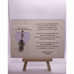 Schutzengelkarte zum Muttertag, Engel mit Karabiner