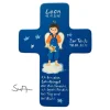 Schutzengelkreuz für Jungs Taufkreuz, Kinderkreuz Geschenk zur Taufe / Geburt