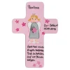 Schutzengelkreuz für Mädchen Taufkreuz, Kinderkreuz Geschenk zur Taufe / Geburt