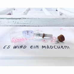 Schwangerschaft verkünden / Mädchen / Geschenk /Geschlecht verkünden / es wird ein Mädchen / Flaschenpost  / ich bin sch