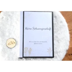 Schwangerschaftsalbum Goldregen – Personalisiertes Einsteckalbum für unvergessliche Schwangerschaftserinnerungen