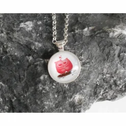 Schwein Schweinchen PIG  Cabochon verspielt Kette kawaii