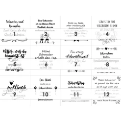 SCHWESTER Adventskalender illustriert Zitate Sprüche witzig Papier oder digital Adventskalender Geschenk Adventkalender