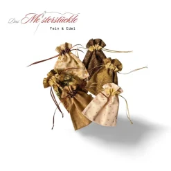 Säckchen handgemacht Weihnachtsverpackung Sterne Geschenktüte wieder verwendbar Wunschname