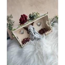 Süße Deko mit Elfe Dekoration Tischdeko 20x15 m.Beleuchtung