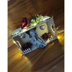 Süße Deko mit Elfe Dekoration Tischdeko 20x15 m.Beleuchtung