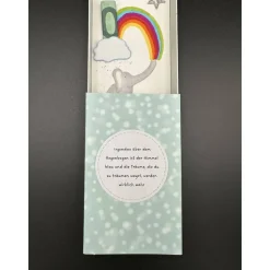 Süße Geschenkbox zur Taufe oder Geburt mit handgemaltem Elefant und Geldgeschenk
