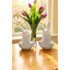 Süße Hasen aus umweltfreundlichem PLA – Deko-Hasen 19 cm hoch, 12 cm breit, 3D-gedruckt