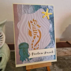 Seepferdchen - Wasser - Vielen Dank - Danksagungskarte