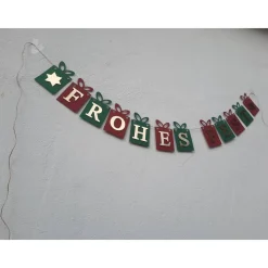 Sehr edle Girlande zu Weihnachten. Schriftzug 