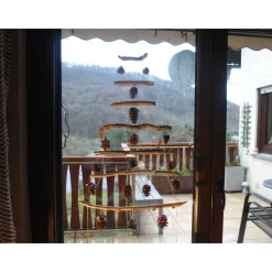 Sehr schöne Weihnachtspyramide Fensterpyramide Adventspyramide Pyramide aus Treibholz.