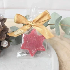 Seifenstern aus Schafmilchseife - Weihnachtsstern - BRATAPFEL - Rot