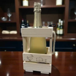 Sekttasche natur, Sektträger, Geschenk, Flaschenträger,