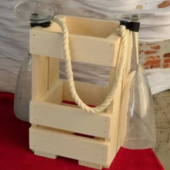 Sekttasche natur, Sektträger, Geschenk, Flaschenträger,